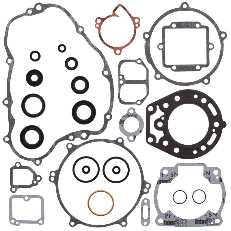 Vertex Pistons Vertex Gaskets 97-05 Kawasaki KDX220 Complete Gasket Kit w/ Oil Seals 811445 811445 Photo - Primary
