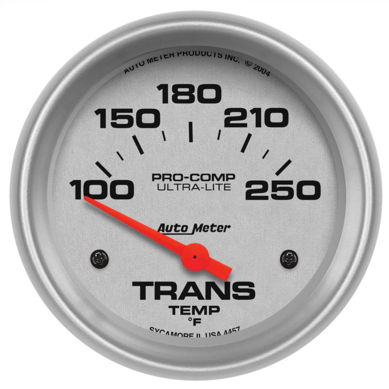 Autometer Gauge, Transmission Temp, 2 5/8", 100-250 Deg F, Electric, Ultra-Lite 4457 Photo - Primary