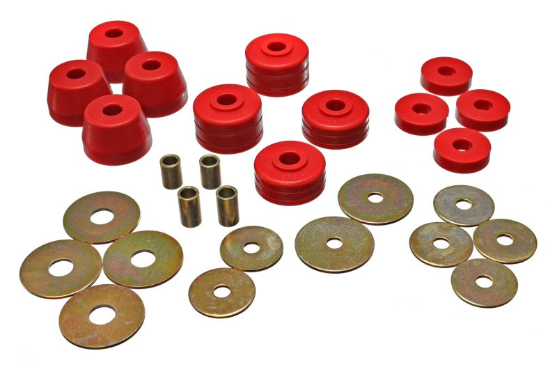 Energy Suspension Body Mount Set Red Dodge D100 All 1975-1989 5.4101R Photo - Primary