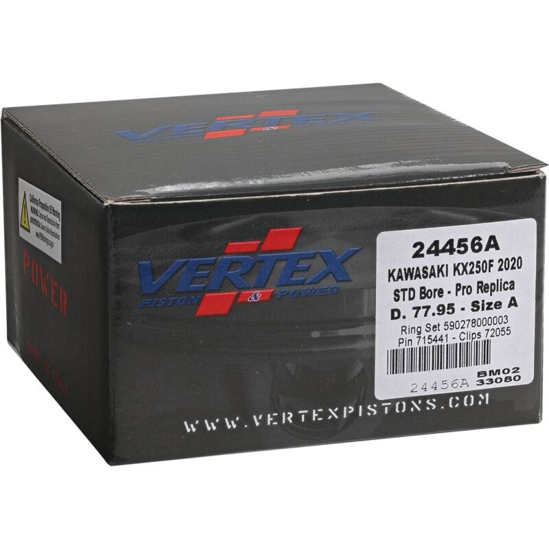 Vertex Pistons Vertex Piston 2020 Kawasaki KX 250 F 250cc Forged Replica Piston Kit 24456A 24456A Photo - Primary