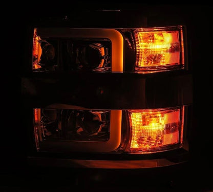 AlphaRex 15-19 Chevy Silverado 2500/3500 LUXX-Series Proj. Headlights Blk w/Actv SeqSig & SBDRL 880098 880098 User 3