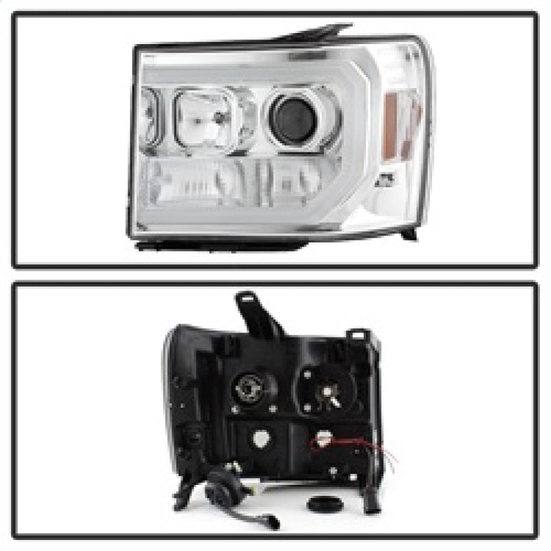 Spyder GMC Sierra 1500/2500/3500 07-13 V2 Projector Headlights - Chrome PRO-YD-GS07V2-LBDRL-C 5083647 5083647 Photo - Unmounted