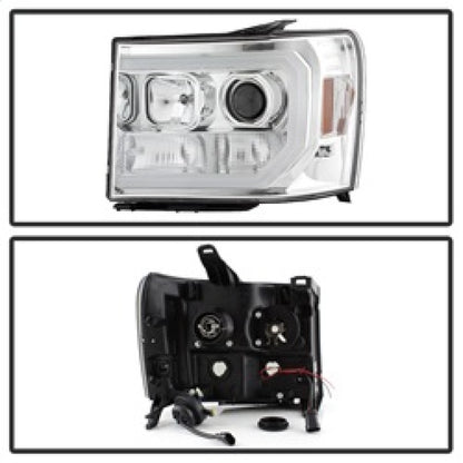 Spyder GMC Sierra 1500/2500/3500 07-13 V2 Projector Headlights - Chrome PRO-YD-GS07V2-LBDRL-C 5083647 5083647 Photo - Unmounted