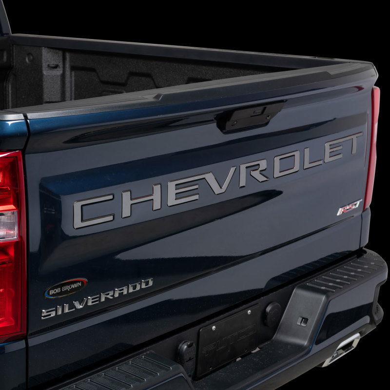 Putco 2020 Chevy Silv 2500/3500 Blk Platinum Tailgate Letters - CHEVROLET - Stamped Version 55551BPGM 55551BPGM Photo - Primary