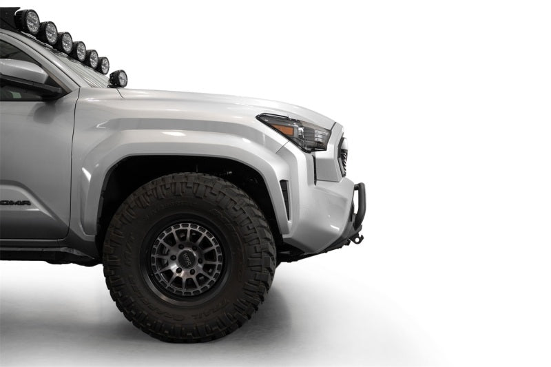 Addictive Desert Designs ADD 2024+ Toyota Tacoma Stealth Center Mount Winch Front Bumper w/ Top Hoop F6703512601NA F6703512601NA Photo - Mounted