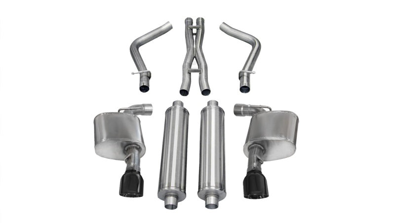 Corsa 12-13 Dodge Charger SRT-8 6.4L V8 Black Sport Cat-Back Exhaust 14463BLK 14463BLK Photo - Primary