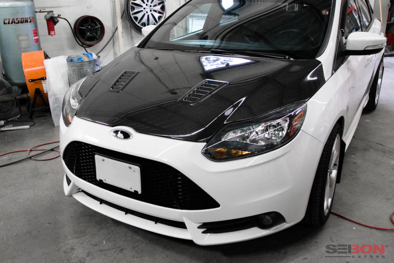 Seibon 12-13 Ford Focus RS-Style Carbon Fiber Hood HD1213FDFO-RS HD1213FDFO-RS Photo - Primary