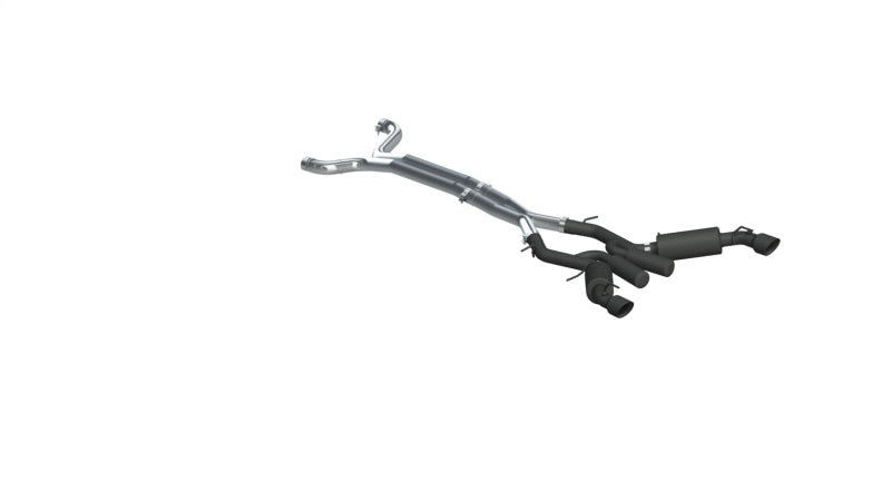 MBRP 16-19 Chevrolet Camaro SS 6 Speed 3in Dual Cat Back w/ 4.5in OD Tips - Black (Non NPP Models) S7035BLK S7035BLK Photo - Primary
