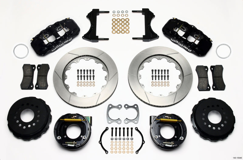 Wilwood AERO4 Rear P-Brake Kit 14.00in Small Ford 2.66in Offset 140-10946 140-10946 Photo - Primary