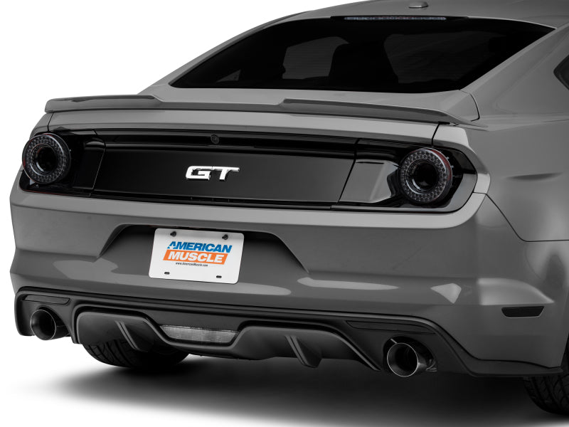 Raxiom 15-22 Ford Mustang Halo LED Tail Lights - Gloss Black Housing (Smoked Lens) 393827 393827 Photo - Close Up