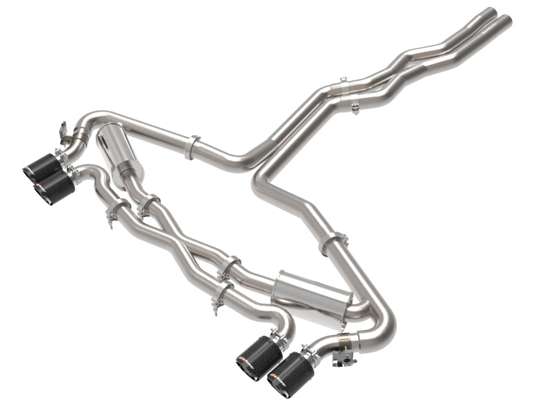 aFe 20-22 Audi RS6 Avant V8 4L (tt) MACH Force-Xp 3in to 2.5in 304 SS Cat-Back Exhaust w/ Carbon Tip 49-36448-C 49-36448-C Photo - Primary