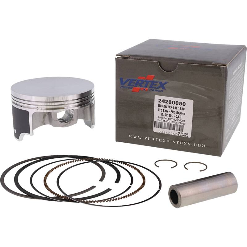 Vertex Pistons Vertex Piston 15-23 Honda Pioneer 500 500cc +0.50mm Oversized Forged Replica Piston Kit 24260050 24260050 Photo - Primary