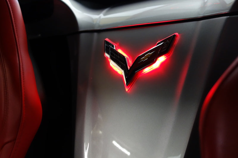 ORACLE Lighting Oracle Corvette C7 Rear Illuminated Emblem - Aqua 3633-010 3633-010 Photo - Mounted