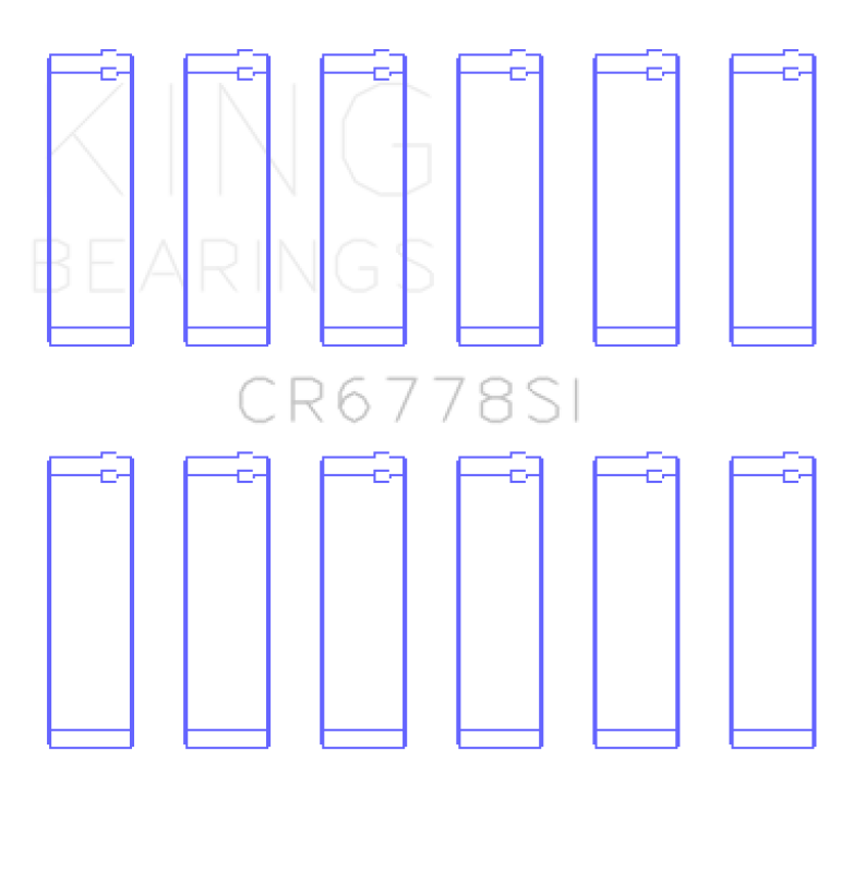 King Engine Bearings Audi Acz/Aah/Ack/Aej/Asn/Ltr (Size +0.25mm) Connecting Rod Bearing Set CR6778SI0.25 CR6778SI0.25 Photo - Primary