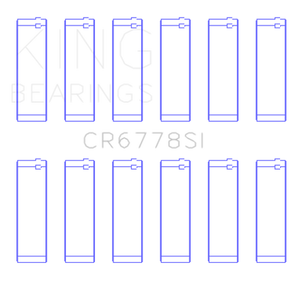King Engine Bearings Audi Acz/Aah/Ack/Aej/Asn/Ltr (Size +0.25mm) Connecting Rod Bearing Set CR6778SI0.25 CR6778SI0.25 Photo - Primary