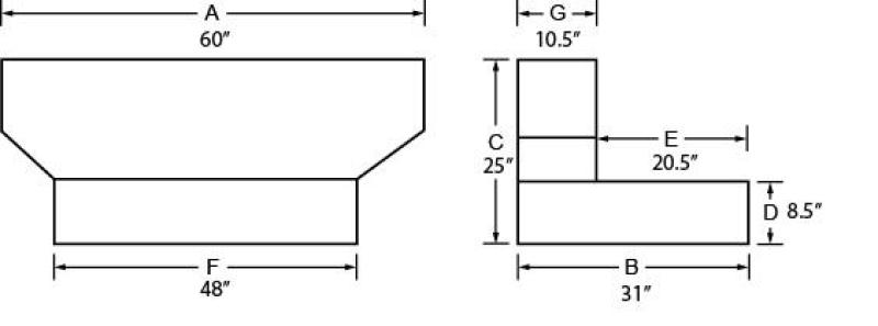Tradesman Steel L-Shape Liquid Storage Tank (Full Size) - Black 73510 73510 User 1