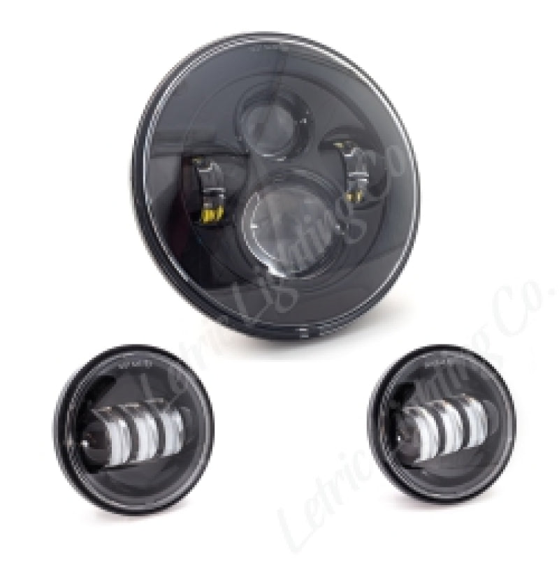 Letric Lighting 7in Led Hdlght W/Pass Lmps Blk LLC-ILHK-7B