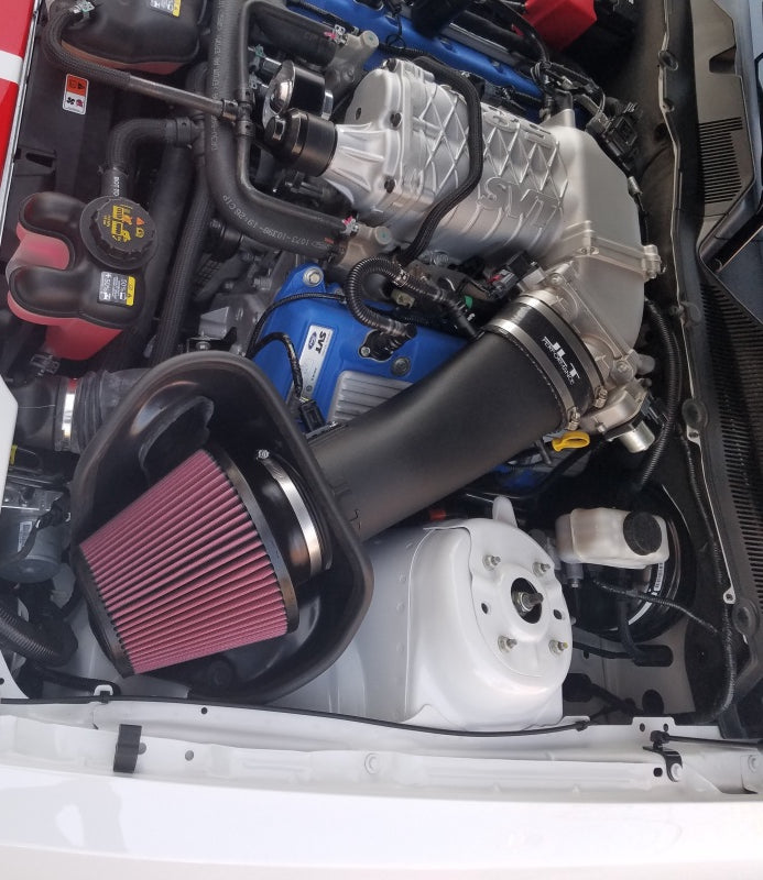 JLT 10-14 Ford Mustang GT500 Black Textured Big Air Intake Kit w/Red Filter - Tune Req CAIP-GT500-10 CAIP-GT500-10 Photo - Primary