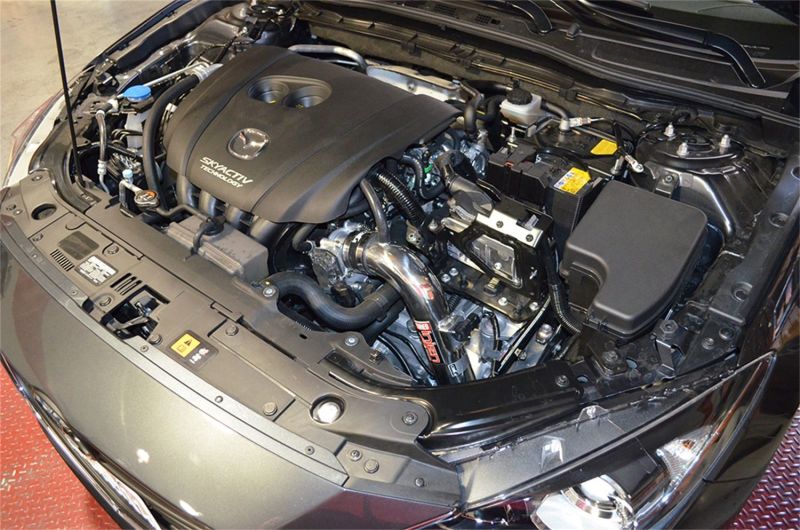 Injen 2014-2015 Mazda 3 2.0L 4Cyl At Black Cold Air Intake with Mr Tec SP6065BLK Photo - Mounted
