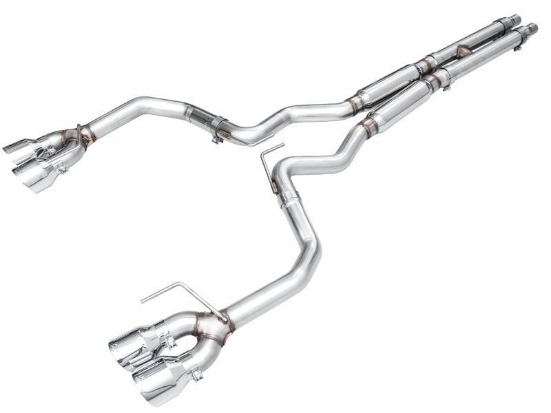 AWE Tuning AWE 2024 Ford Mustang GT Fastback S650 RWD Track Edition Catback Exhaust w/ Quad Chrome Silver Tips 3020-42650 3020-42650 Photo - Primary