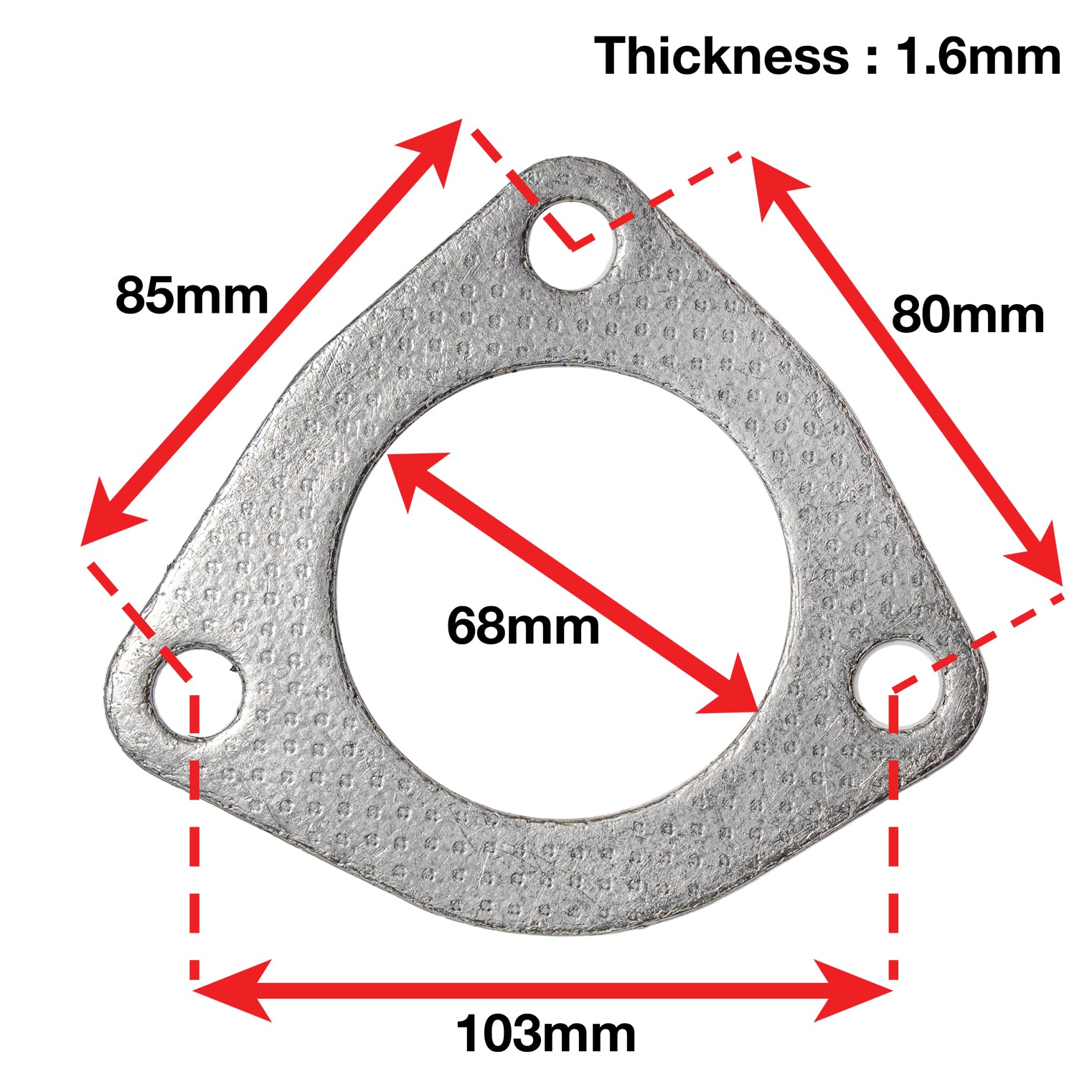 A'PEXi Exhaust Gasket (Three Bolt) - Replacement