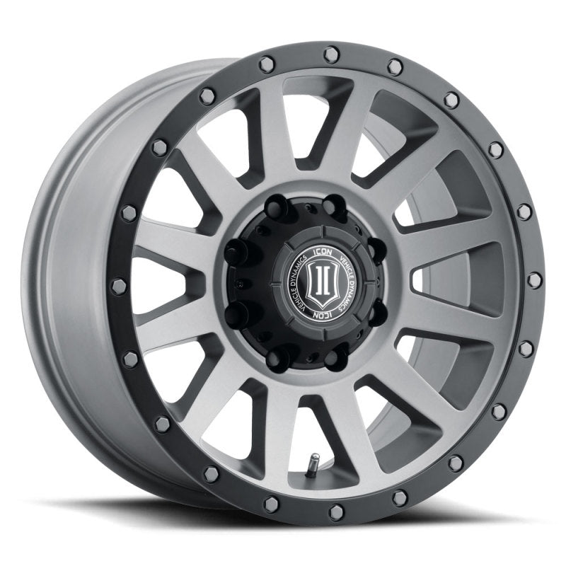 ICON Compression HD 18x9 8x6.5 12mm Offset 5.5in BS Titanium Wheel 2018908055TT 2018908055TT Photo - Primary