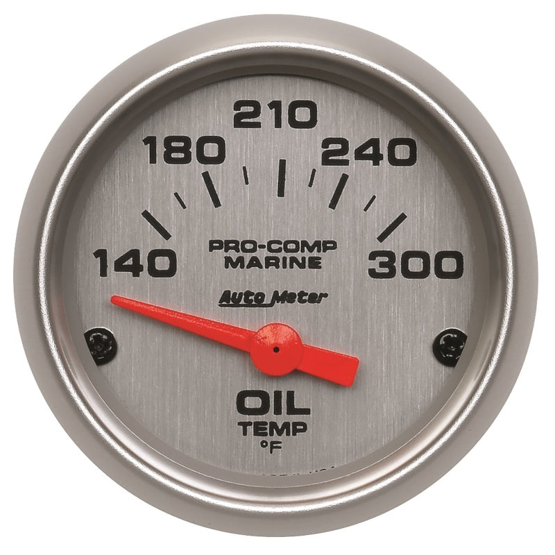 Autometer 2-1/16" Oil Temperature, 140-300 °F, Air-Core, Marine Silver 200764-33 Photo - Primary