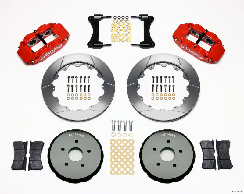 Wilwood Narrow Superlite 6R Front Hat Kit 12.88in Red 2008 Toyota Matrix 140-10752-R 140-10752-R Photo - Primary