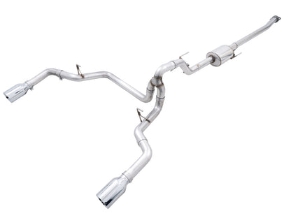AWE Tuning AWE 0FG 21+ Ford F150 Dual Split Rear Exhaust - 5in Chrome Silver Tips 3015-32105 3015-32105 Photo - Primary