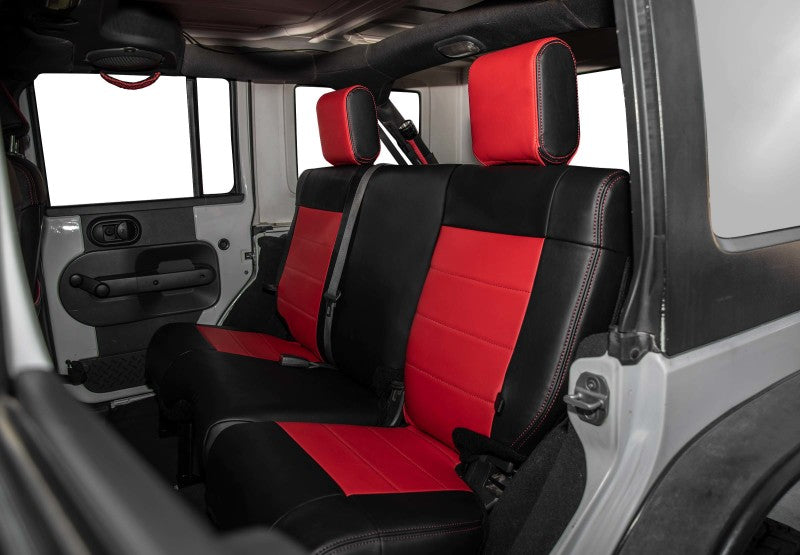 PRP Seats PRP 11-12 Jeep Wrangler JKU Rear Seat Cover/4 door - Black/Red B021-05 B021-05 Photo - Primary