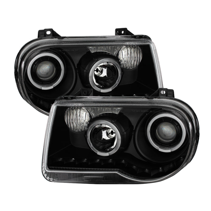 SPYDER Xtune Chrysler 300C 05-10 ( Not 300 ) Halo Projector Headlights Black PRO-JH-C300C-LED-BK 9027734 9027734 Photo - Primary