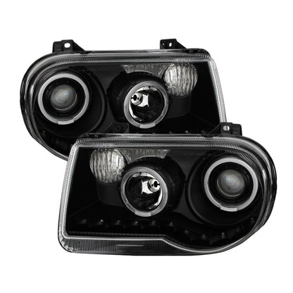 SPYDER Xtune Chrysler 300C 05-10 ( Not 300 ) Halo Projector Headlights Black PRO-JH-C300C-LED-BK 9027734 9027734 Photo - Primary