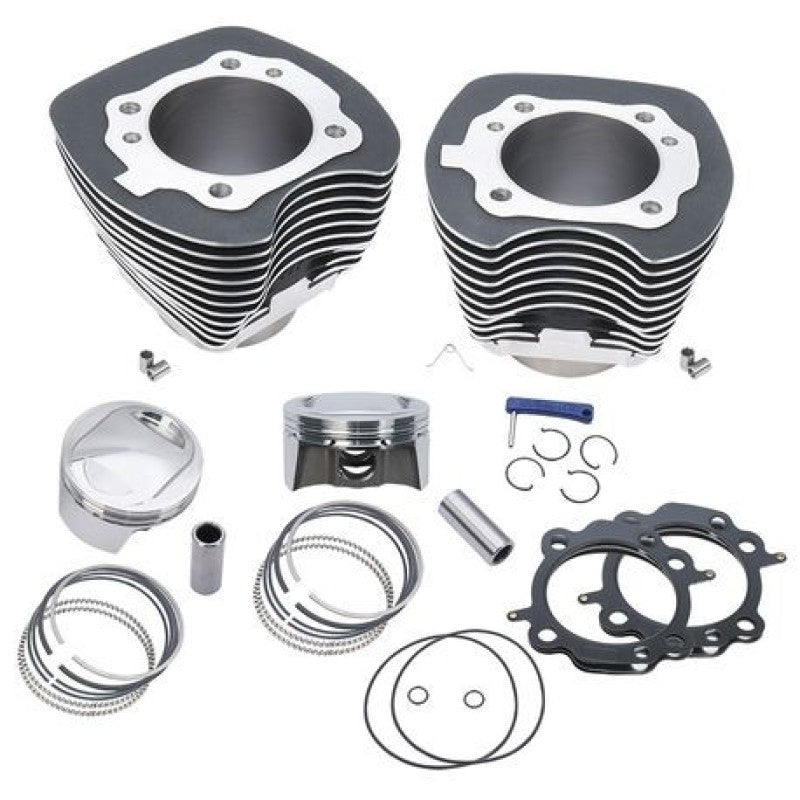 S&S Cycle 99-06 BT 98in Bolt-In Big Bore Kit - Wrinkle Black 910-0481 910-0481 Photo - Primary