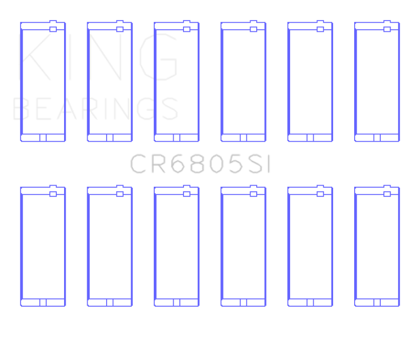 King Engine Bearings King Jeep 232ci 3.8L / Jeep 258ci 4.2L Connecting Rod Bearing Set CR6805SI CR6805SI Photo - Primary