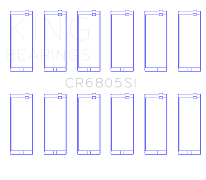 King Engine Bearings King Jeep 232ci 3.8L / Jeep 258ci 4.2L Connecting Rod Bearing Set CR6805SI CR6805SI Photo - Primary