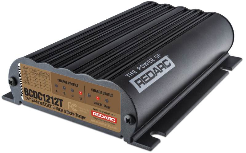 REDARC DC/DC 3-Stage Vehicle to Trailer Battery Charger - 12V 12A BCDC1212T BCDC1212T Photo - Primary