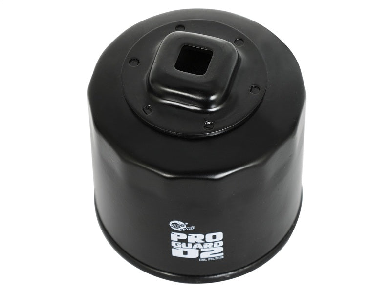 aFe Pro GUARD D2 Oil Filter (4 Pack) Nissan Cars 02-17 I4/ Subaru Cars 44-LF017-MB Photo - Unmounted