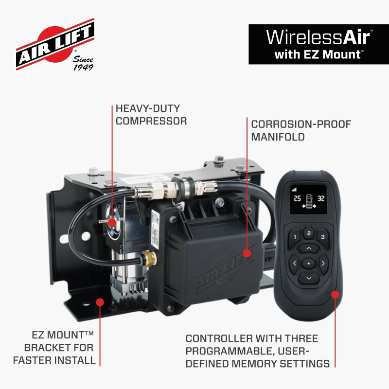 Air Lift Wireless Air Control System V2 w/EZ Mount 74000EZ 74000EZ Features and Benefits
