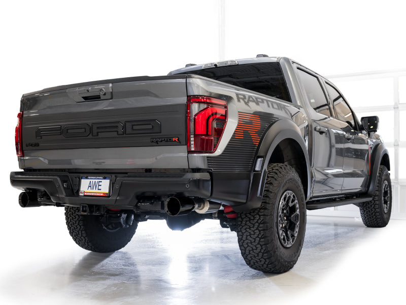 AWE Tuning AWE Gen 3 Raptor R SwitchPath Exhaust - Diamond Black Tips 3025-33852 3025-33852 Photo - Mounted