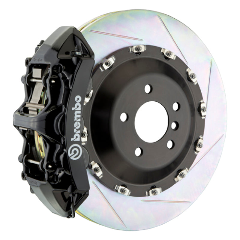 Brembo 14-20 F-Type S (Excl RWD) Fr GT BBK 6Pist Cast 405x34 2pc Rotor Slotted Type1-Black 1N2.9541A1