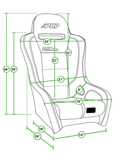 PRP Seats PRP Podium Elite 4In. Extra Tall Suspension Seat A9103 A9103 Photo - out of package