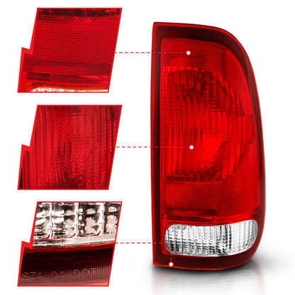 ANZO 1997-2003 Ford F-150 Taillight Red/Clear Lens (OE Replacement) 311307 311307 Photo - Unmounted