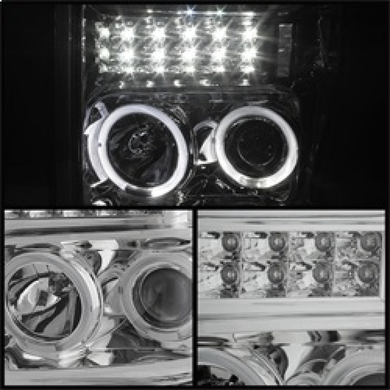 SPYDER Xtune Ford F250/350/450 Super Duty 08-10 Projector Headlights LED Halo Chrome PRO-JH-FS08-LED-C 5076274 5076274 Photo - Unmounted