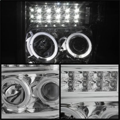 SPYDER Xtune Ford F250/350/450 Super Duty 08-10 Projector Headlights LED Halo Chrome PRO-JH-FS08-LED-C 5076274 5076274 Photo - Unmounted