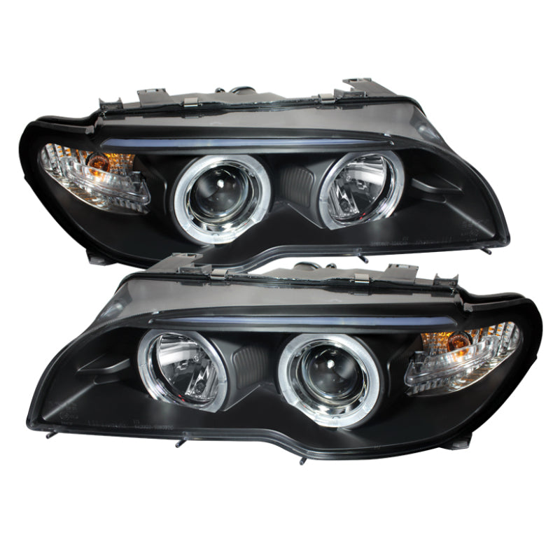 Spyder BMW E46 3-Series 04-06 2 DR Projector Halogen Model- LED Halo Blk PRO-YD-BMWE4604-2DR-HL-BK 5077141 5077141 Photo - Primary