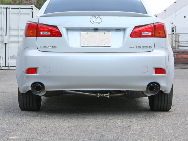 aFe POWER Takeda 06-13 Lexus IS250/IS350 SS Axle-Back Exhaust w/ Blue Flame Tips 49-36055-L 49-36055-L Photo - Mounted