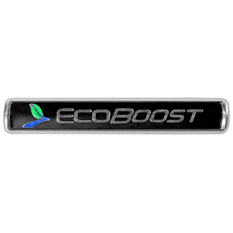 Ford Racing Black/Silver EcoBoost Emblem 3-1/2in x 9/16in - Set of 2 M-1447-EBBLK M-1447-EBBLK Photo - Primary