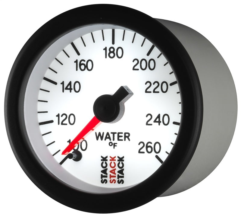 Autometer Stack 52mm 100-260 Deg F 1/8in NPTF Male Pro Stepper Motor Water Temp Gauge - White ST3358 ST3358 User 3