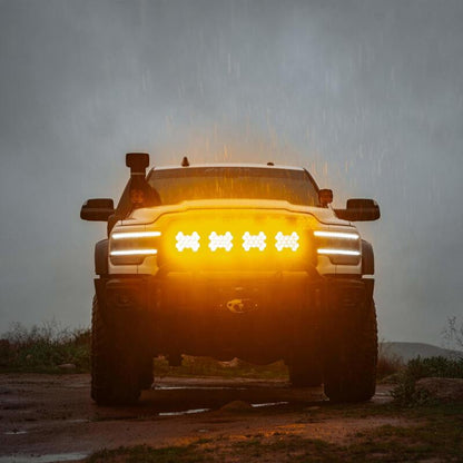 KC HiLiTES SlimLite 8in. LED Light Shield (Shield Only) - Amber 5208 5208 Photo - lifestyle view