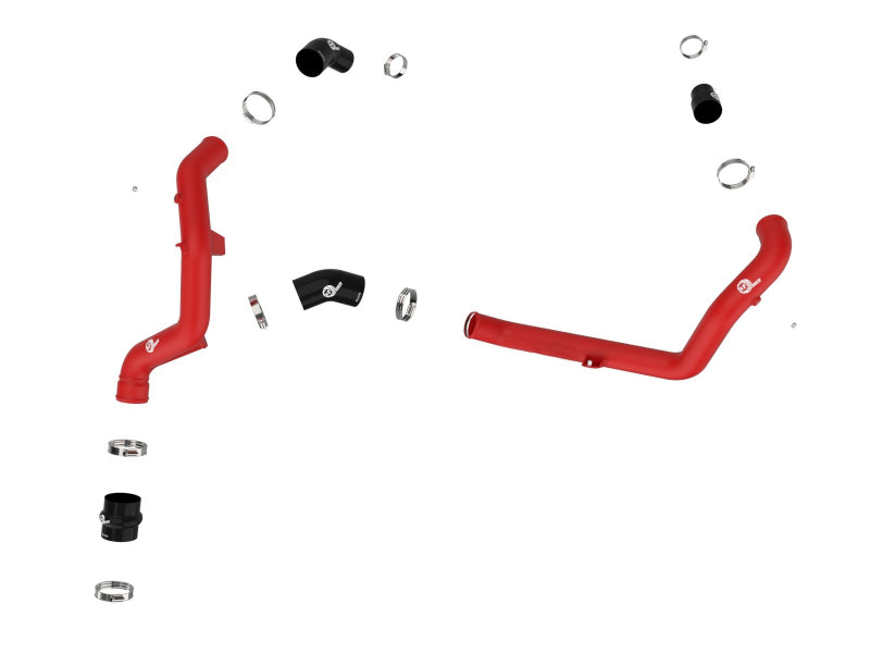 aFe BladeRunner 2 1/4in Intercooler Hot Side Charge Pipe 22-23 Ford Explorer V6-3.0L (tt) - Red 46-20678-R 46-20678-R Photo - Unmounted